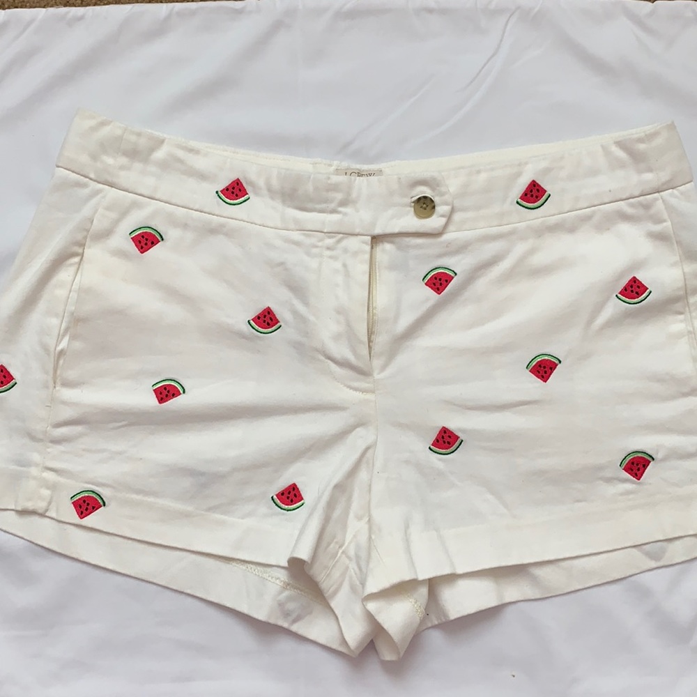 J Crew Embroidered Shorts